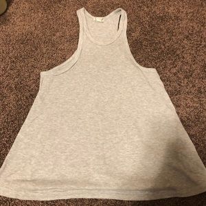 Free People high neck gray tank
